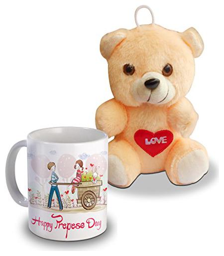 

Skytrends Happy Propose Day Teddy and Mug Gifts for Valentine s