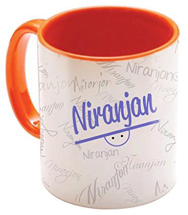 

Skytrends Niranjan Birthday Gift Orange Coffee Mug 350 ML