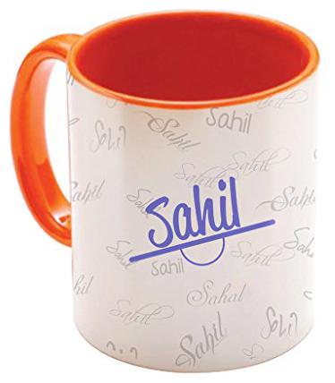 

Skytrends Sahil Birthday Gift Orange Coffee Mug 350 ML