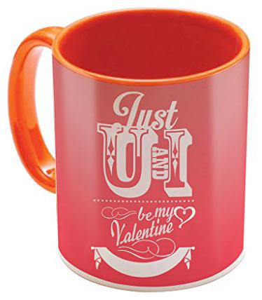 

Skytrends Valentine Gifts for Boyfriend Girlfriend Love Printed Mug Orange I Love U Forever Perfect Gift For Wife Husband Fiance Anniversary And Birthday Orange Mug Design 063