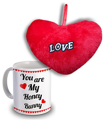 

Skytrends You Are My Honey Bunny Heart and Mug Special Gifts For Valentine Day