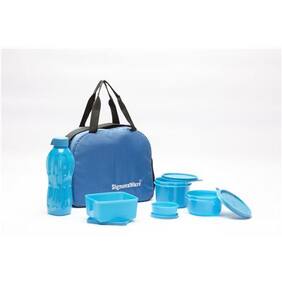Signoraware 5 Containers Plastic Lunch Box Blue