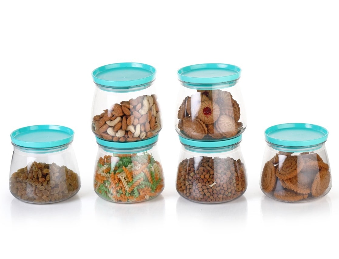 

Slings 600 ml Green Plastic Container Set - Set of 6