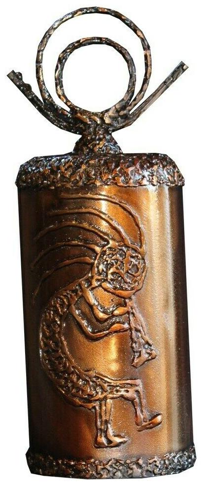 

Small Kokopelli Windchime Bell Brown Rust Copper