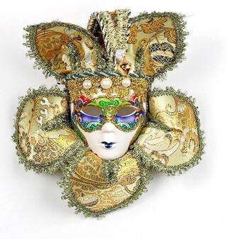 Buy Small Masquerade Mask 6 X 6 Wall Decor Gold Online At Low