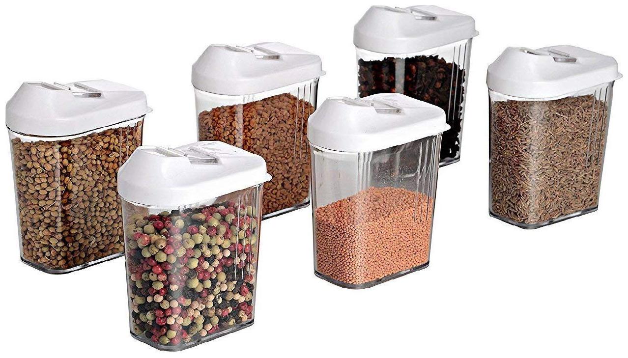 

Smart Home Mart 750 ml Transparent Plastic Container Set - Set of 6