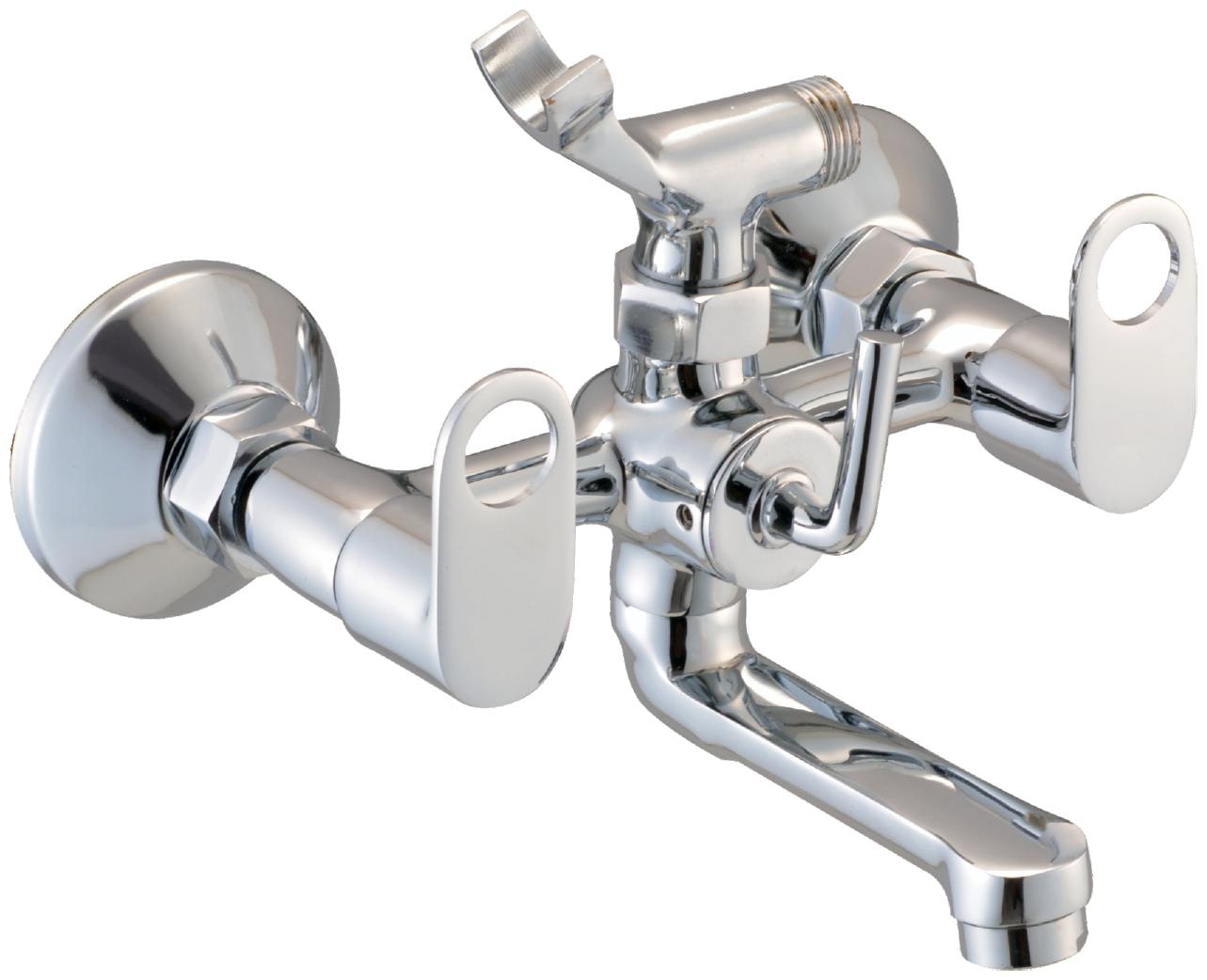 

Smile Q-1 Wall Mount Brass Basin and Sink Taps ( Knob Controlled )