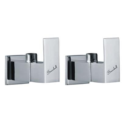 

Snowbell Angle Cock Cubix Brass Chrome Plated - Set of 2