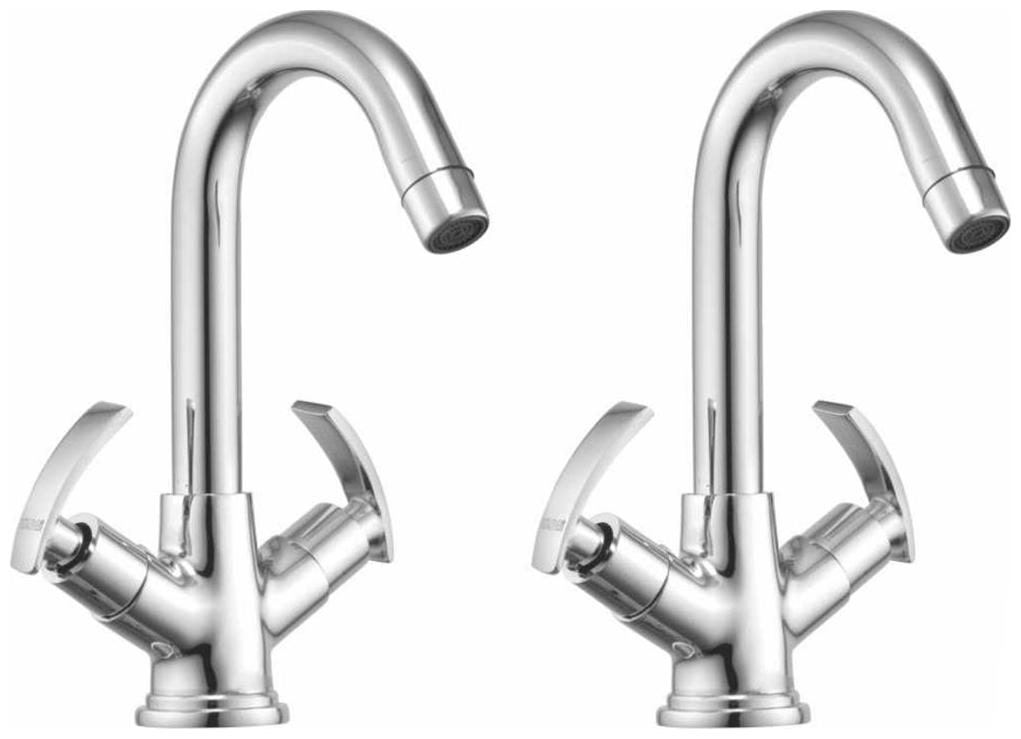 

Snowbell Deck Mount Brass Basin and Sink Mixers ( Handle Controlled )