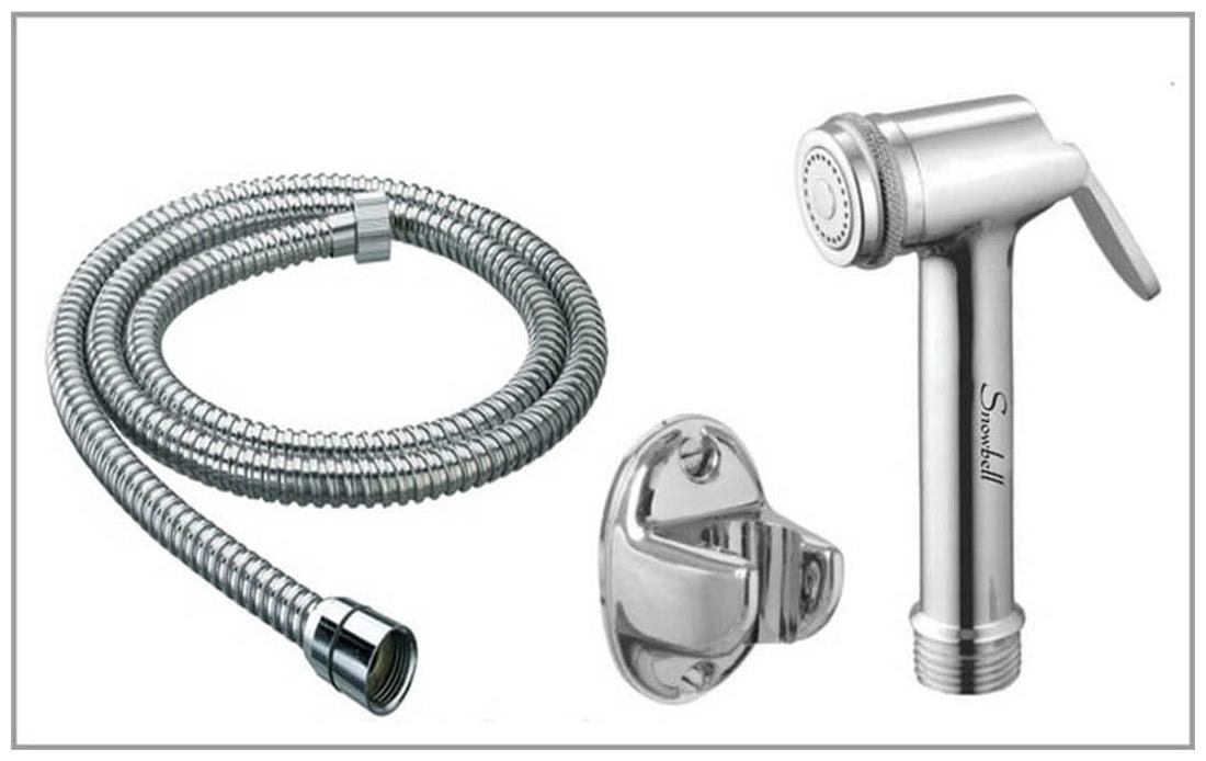 

Snowbell Wall Mount Brass Health Faucets ( Handle Controlled )