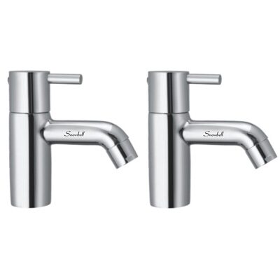 

Snowbell Deck Mount Brass Basin and Sink Taps ( Handle Controlled )