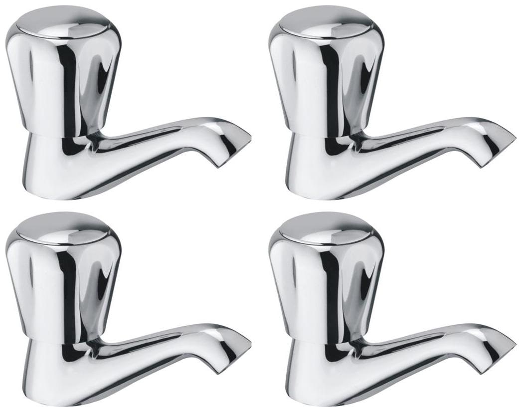 

Snowbell Deck Mount Brass Basin and Sink Taps ( Knob Controlled )