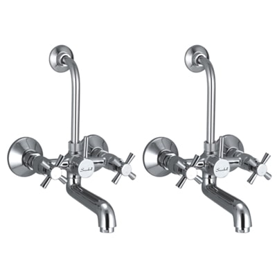 

Snowbell Wall Mount Brass Wall Mixers ( Handle Controlled )