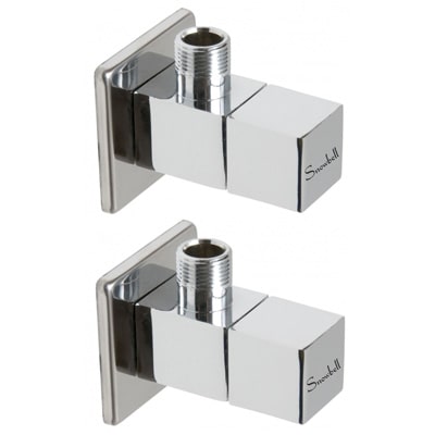 

Snowbell Angle Cock Square Brass Chrome Plated - Set of 2