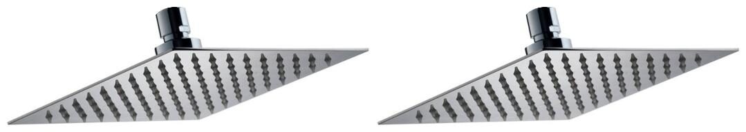 

Snowbell ULa Slim Overhead Shower 12x12 inch - Set Of 2