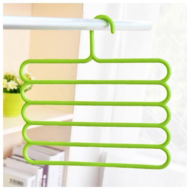 SNR 5 Layer Colorful Pants Scarf Hangers Holders Trousers Clothes Towels Hanger(Pack of 11 )