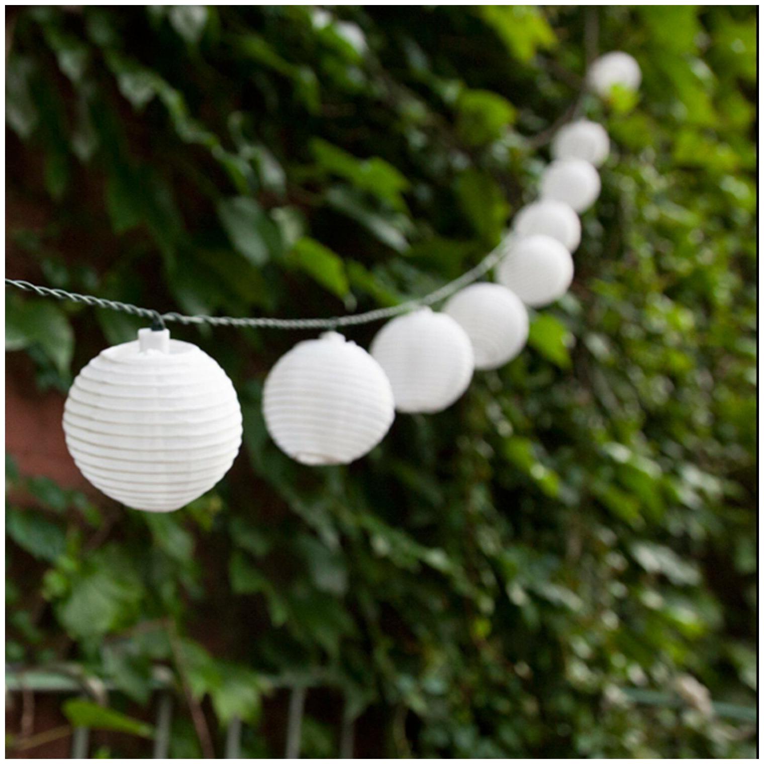 

Solar String 10 Mini White LED Lights Fairy Lanterns of 2 5 Dia Wedding Party