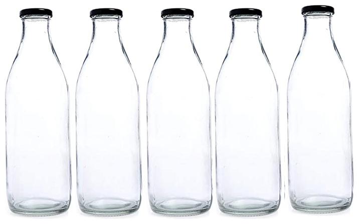 

Somil 200ML5 Glass Transparent Water Bottle ( 200 ml Set of 5 )