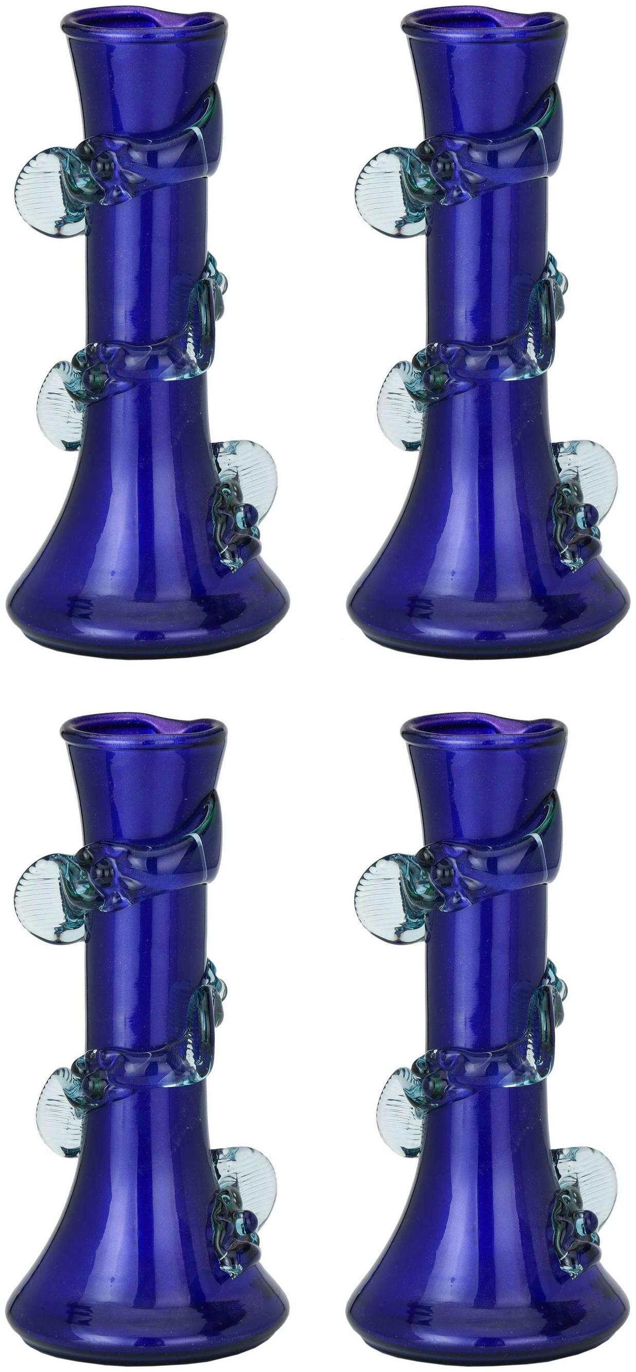 

Somil Attractive Decorative Designer Colorful Glass Flower Pot Vase (Set Of 4)