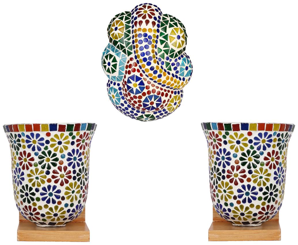 

Somil Colorful Designer Decorative Mosaic Wall Lamp s Combo Set For Concept Decoration light (With all Fitting And Fixtures)