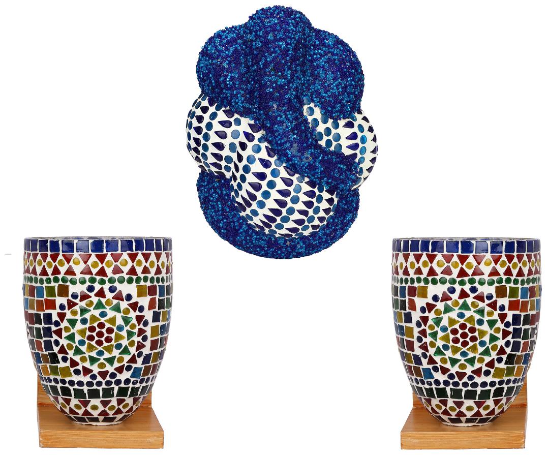 

Somil Colorful Designer Decorative Mosaic Wall Lamp s Combo Set For Concept Decoration light (With all Fitting And Fixtures)