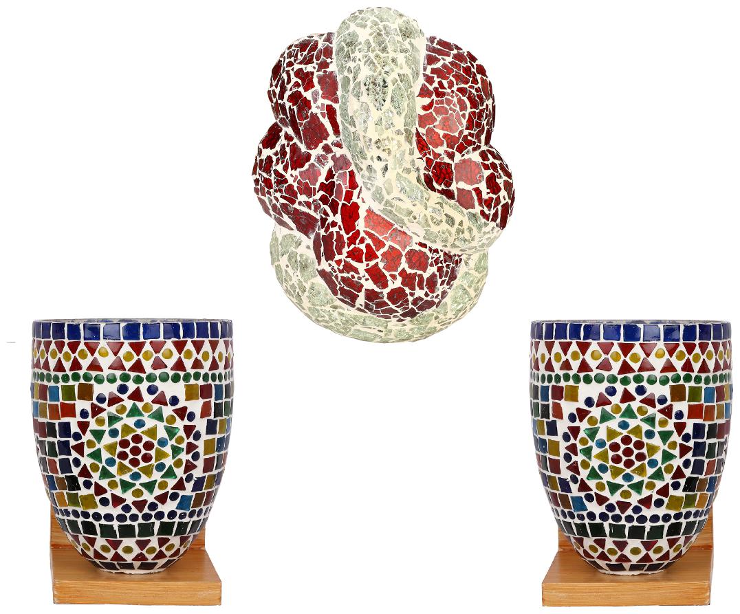 

Somil Colorful Designer Decorative Mosaic Wall Lamp s Combo Set For Concept Decoration light (With all Fitting And Fixtures)