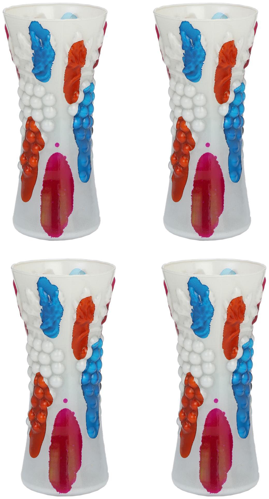 

Somil Colorful Glass Flower Vase Hand Decorative With New Stylish Shape(Set Of Four)-TP36