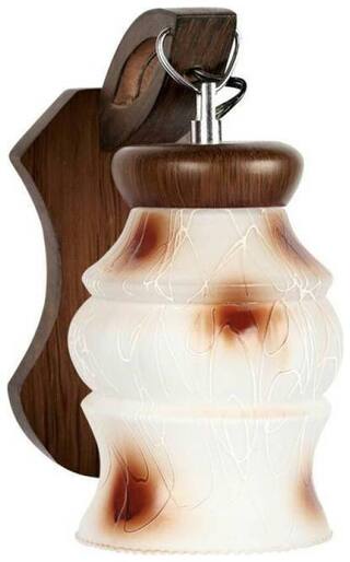 Somil Colorful Decorative Scone Glass Wall Lamp Light With Stylish Wooden Fitting