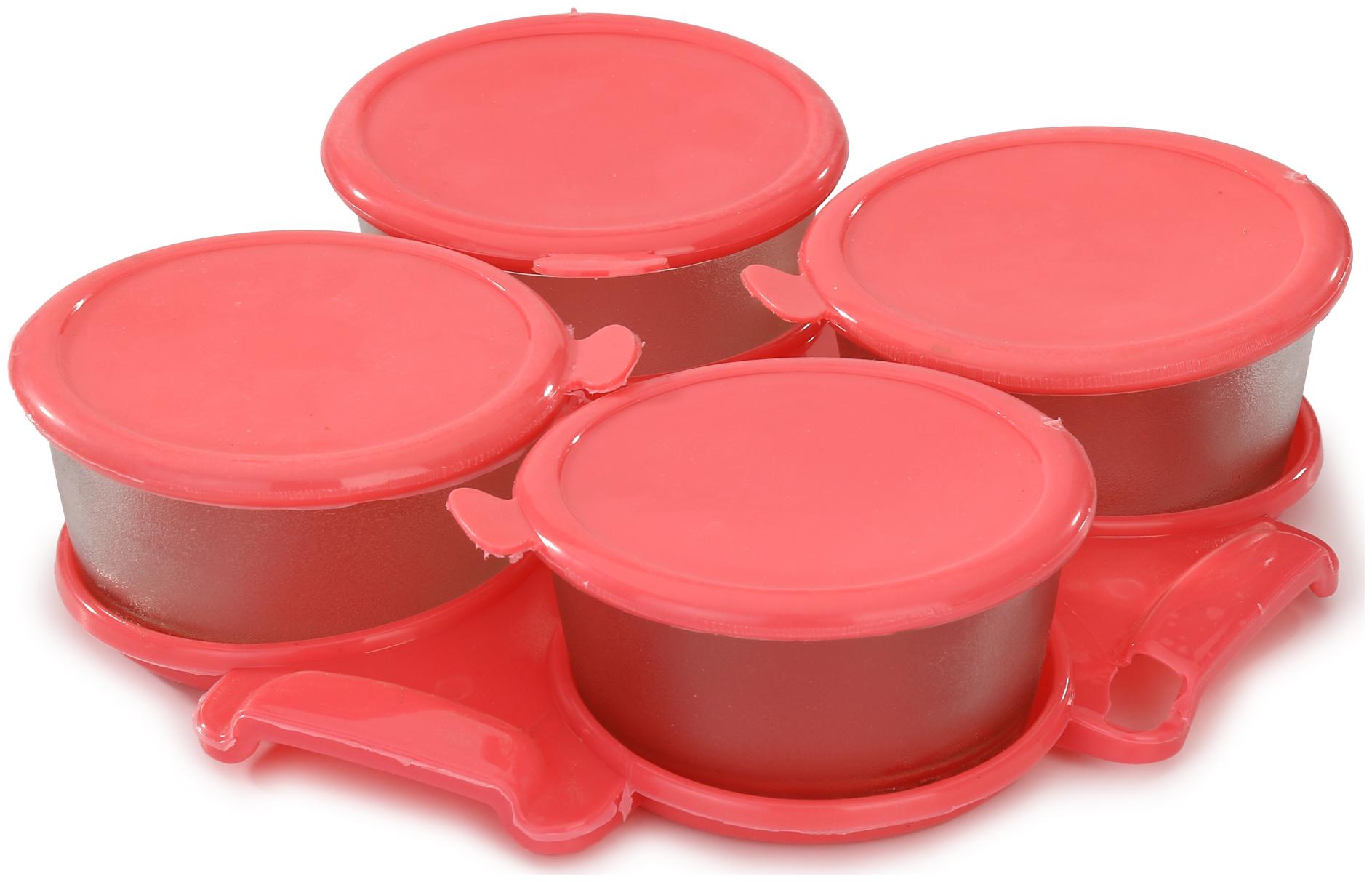 

Somil 180 ml Transparent Pink Glass Container Set - Set of 1