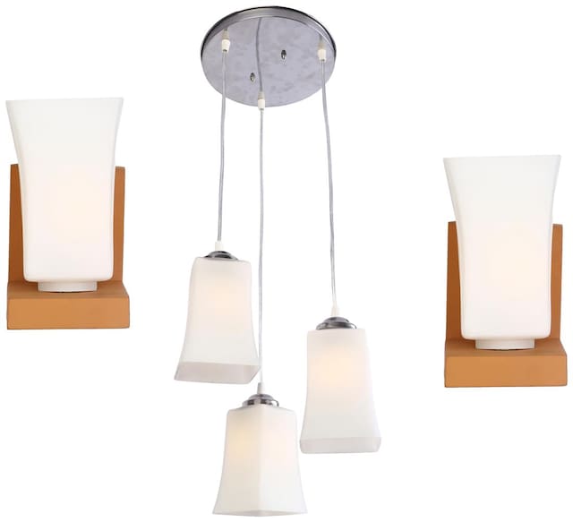 Somil Combo Of 2 Wall Lamp & 1 Triple Hanging Ceiling Lamp