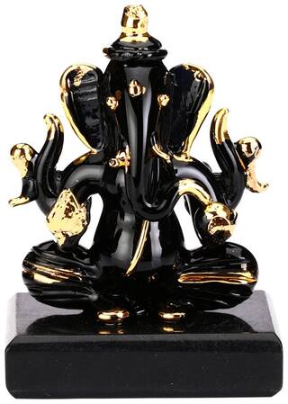 Somil Crystal Black Lambodar Ganesha Suitable For Car