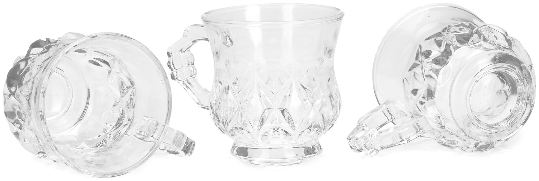 

Somil Designer Stylish Transparent Tea Coffee Cup Glass Round (Set Of Three)