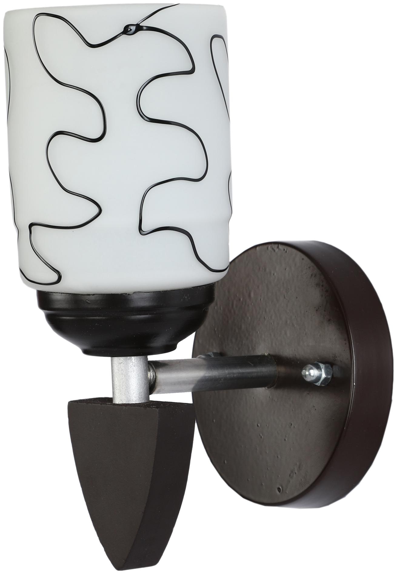 

Somil Designer LED Sconce Glass Wood Wall Lamp Light 7 Watt With Wall Fixture Round