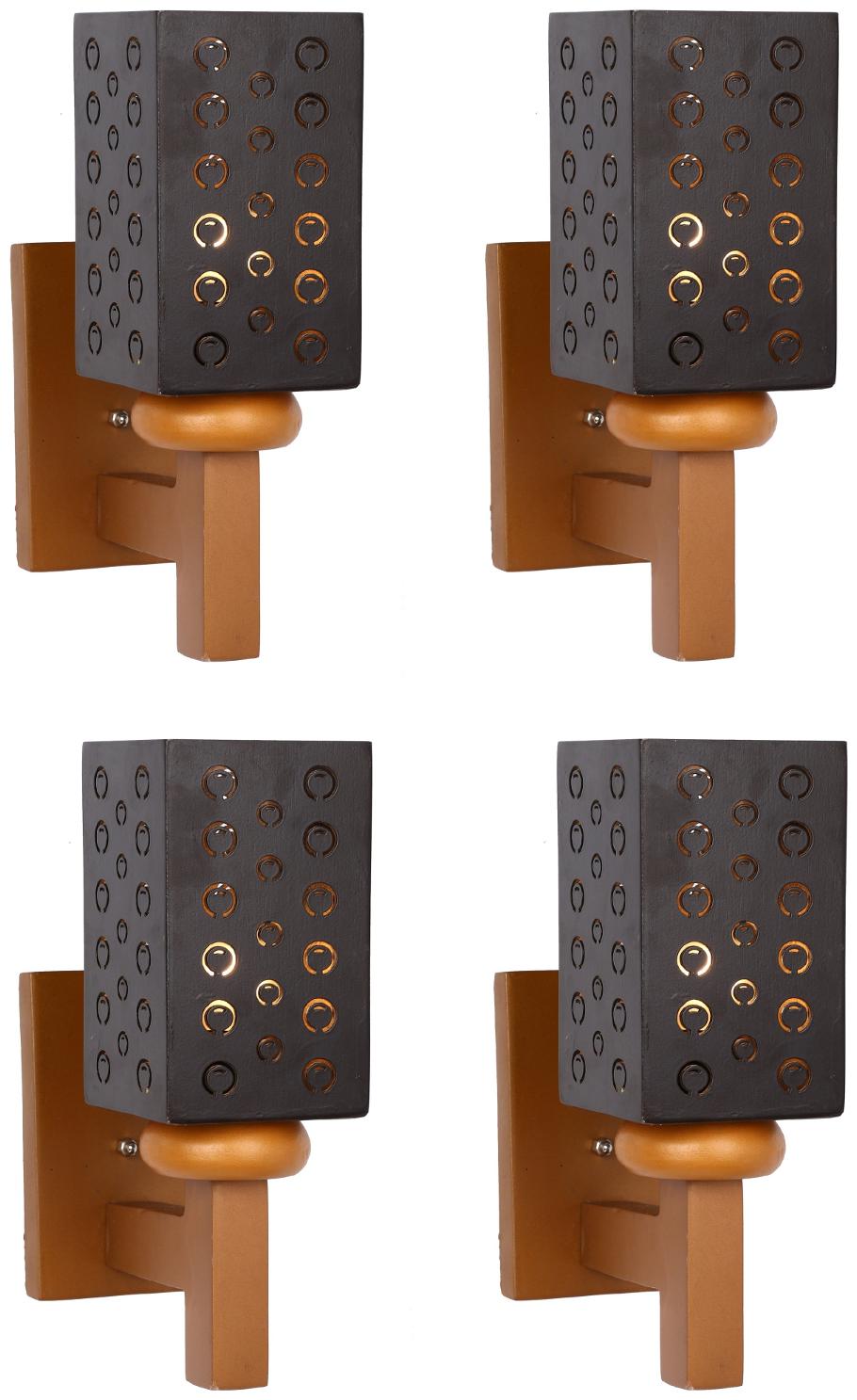 

Somil Designer Wooden Wall Lamp (Set Of 4)- AA54