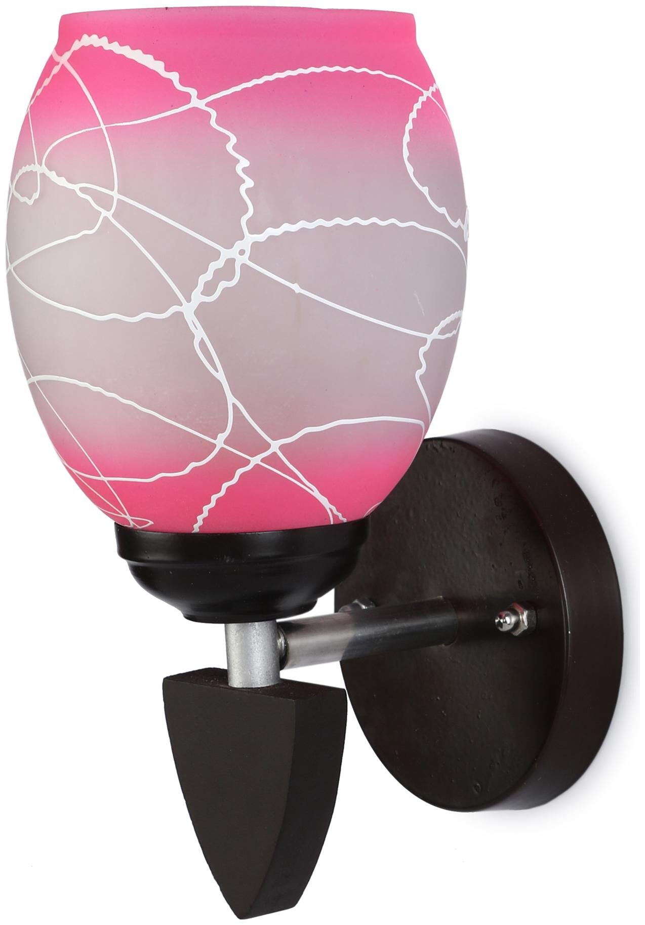 

Somil Designer LED Sconce Glass Wood Wall Lamp Light 7 Watt With Wall Fixture Round