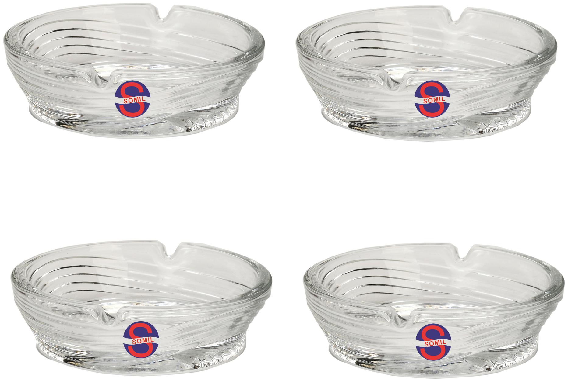 

Somil Designer And Decorative Glass Ash Tray Stains And Spots Free For Bar And Home Set Of 4 Round