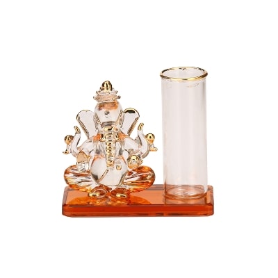 

Somil Dual Face Intellectual Ganesha Figurine With Pen Stand-IA