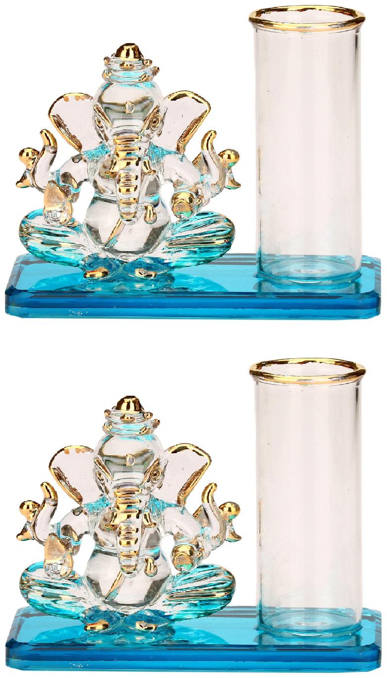 

Somil Dual Face Intellectual Ganesha With Pen Stand (Set Of 2)-JA