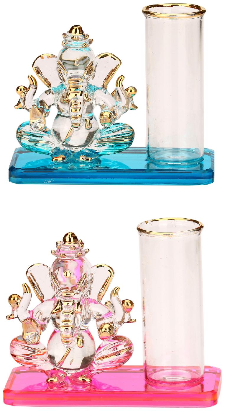 

Somil Dual Face Intellectual Ganesha With Pen Stand Combo-C27