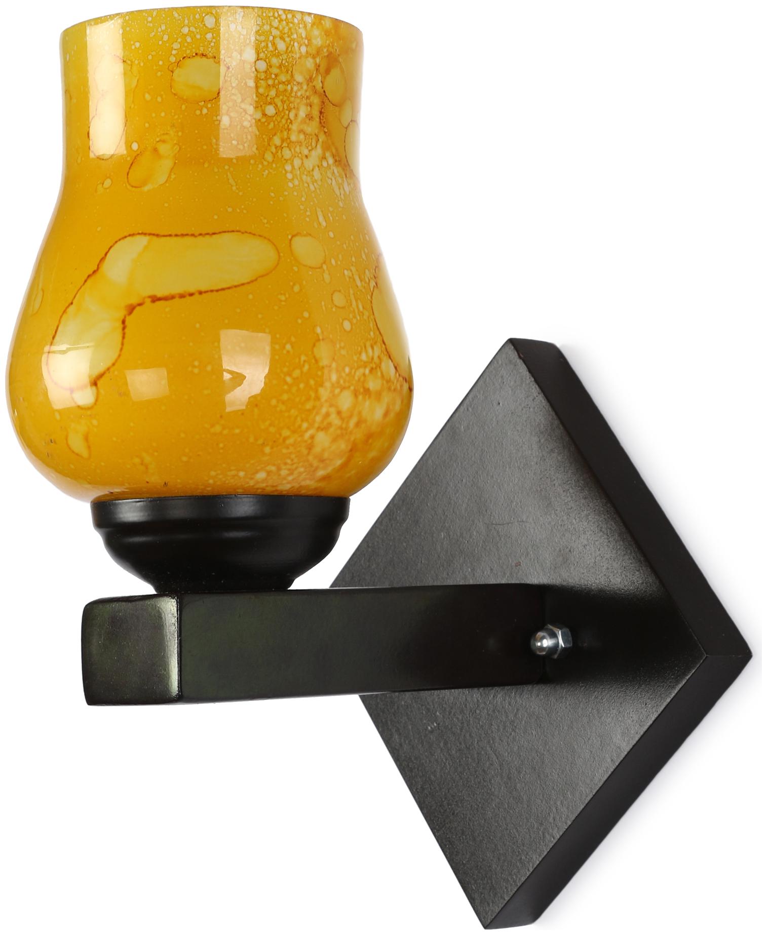 

Somil Flat Style Designer LED Sconce Glass Wall Lamp Yellow
