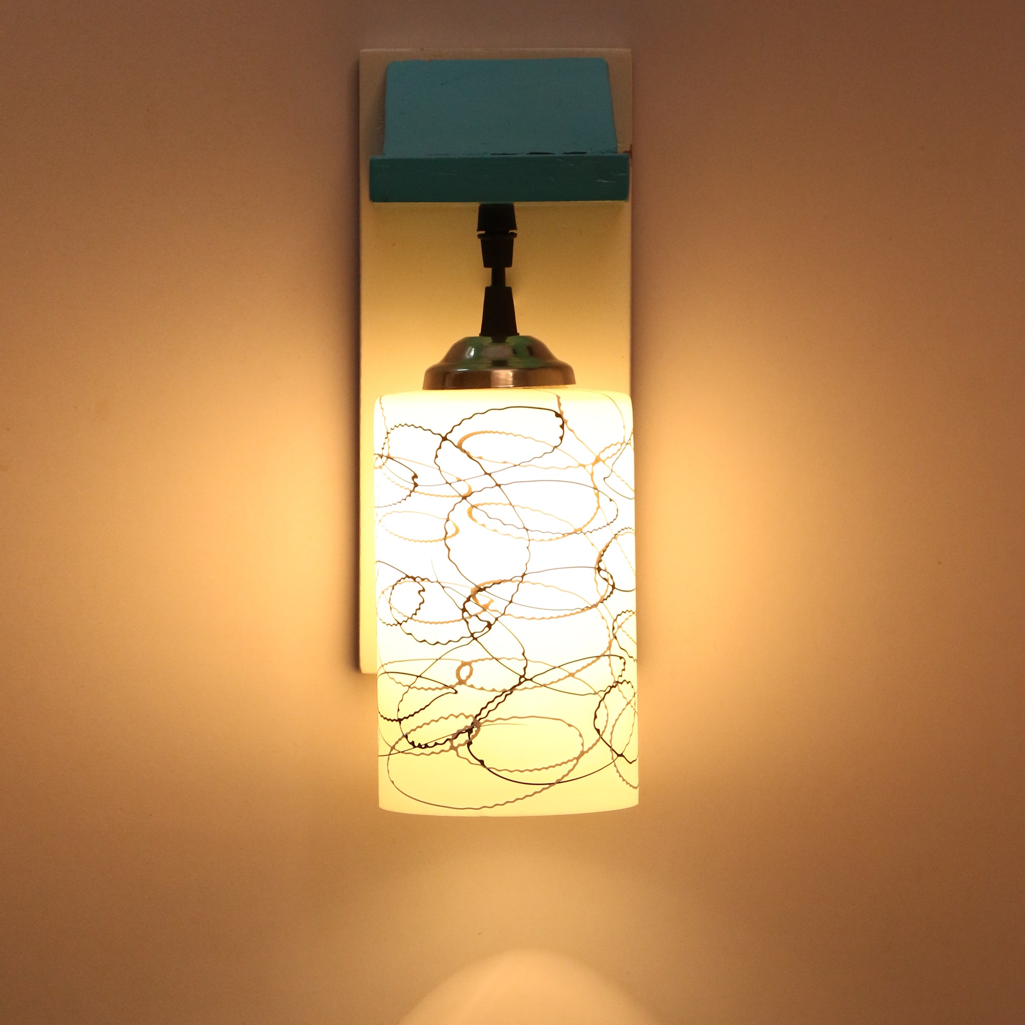 

Somil Hut Shape Pendant Wall Lamp Wall Light With Decorated Glass