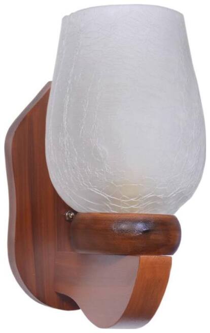Somil New Designer Hand Decorative Colorful Glass Wall Lamp Light With Stylish Wooden Fitting -OL33