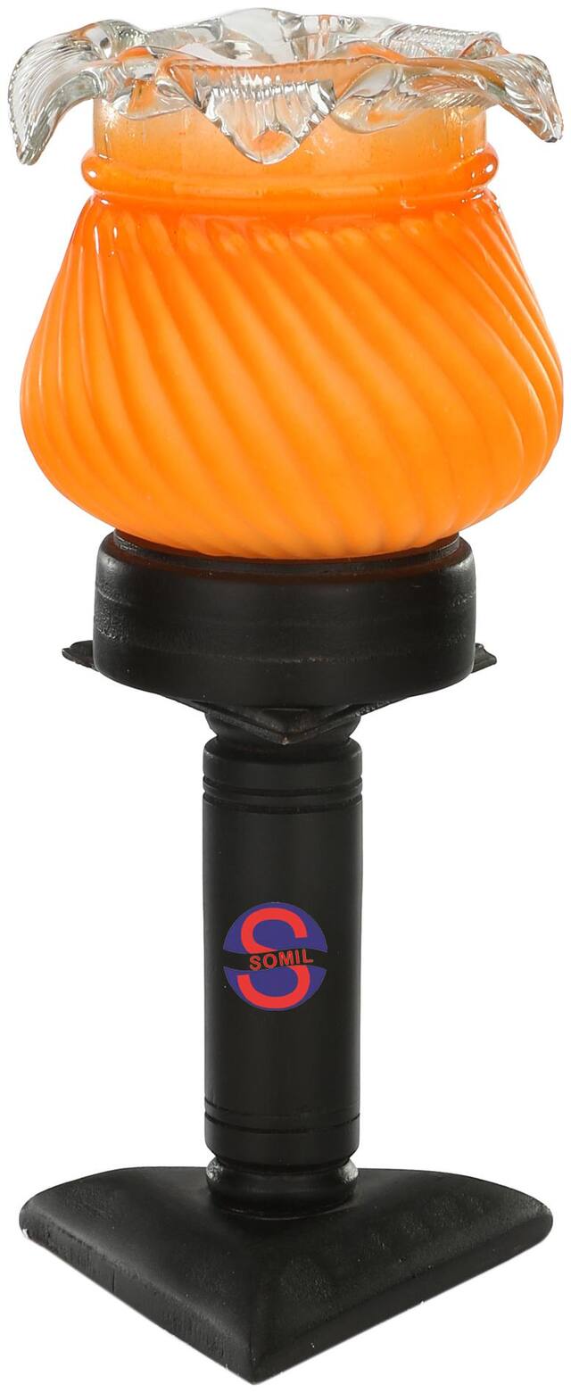 Somil New Designer Decorative Wooden Table Lamp With Hand Decorative Glass Shade For Colorful Magical Lighting Effect -BT105