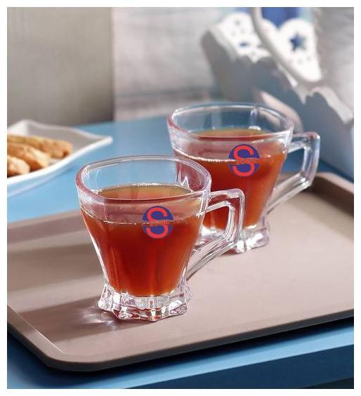 

Somil New Design Style Transparent Glass Tea Coffee Serving cup ( Set Of Two)