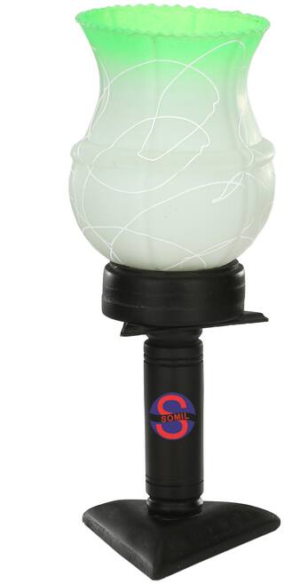 Somil New Designer Decorative Wooden Table Lamp With Hand Decorative Glass Shade For Colorful Magical Lighting Effect -BT97