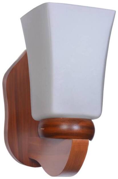 Somil New Designer Hand Decorative Colorful Glass Wall Lamp Light With Stylish Wooden Fitting -OL12