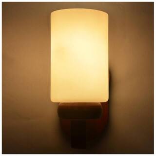 Somil New Designer Hand Decorative Colorful Glass Wall Lamp Light With Stylish Wooden Fitting -OL47