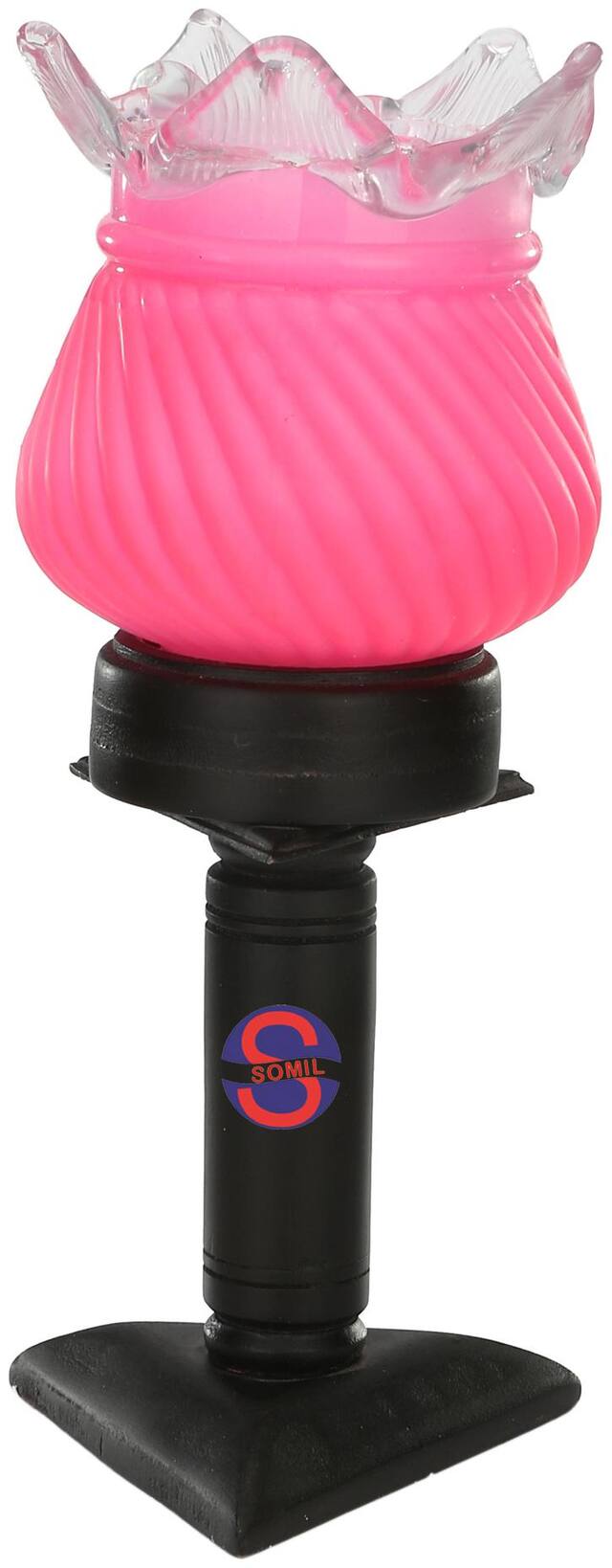 Somil New Designer Decorative Wooden Table Lamp With Hand Decorative Glass Shade For Colorful Magical Lighting Effect -BT104