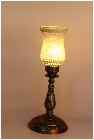 Somil New Designer Central Table Lamp With Colorful Glass Decorative With Colorful Beads & Chips & High Quality Stand AA8