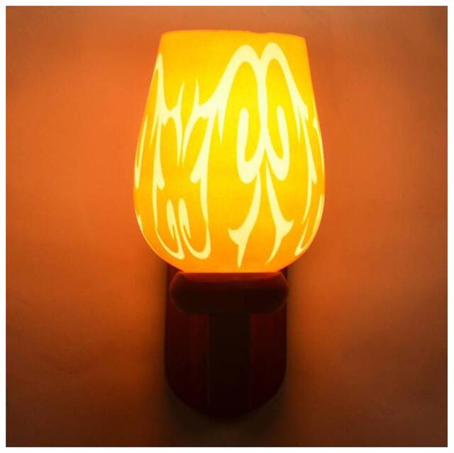 Somil New Designer Hand Decorative Colorful Glass Wall Lamp Light With Stylish Wooden Fitting -OL74